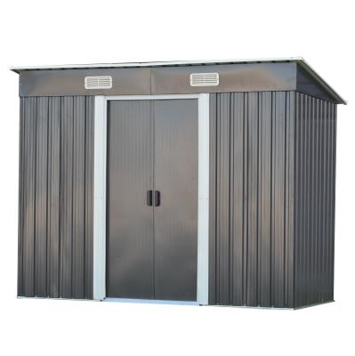 China Easily Assembled Outdoor Steel Garden Storage Shed 10''*8 Metal Tools Storage House Sheds JQX Factory Sale for sale