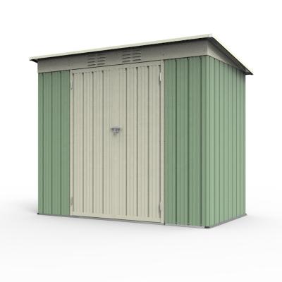 China Easily Assembled 10'*8' Garden Metal Steels Tool Storage Shed With Double Doors JQX Factory Sale for sale