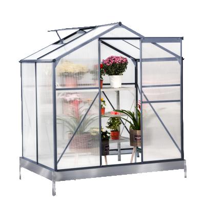 China Easily Assembled Outdoor Garden Greenhouse And Garden House Walk-in Range Aluminum Frame And Polycarbonate Sheets for sale