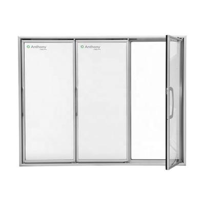 China Commercial glass door walk-in freezer refrigerator island supermarket promotion factory glass door for sale