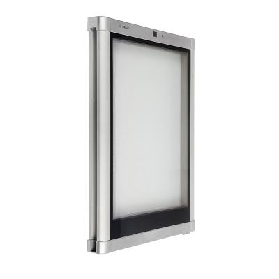 China Commercial Stainless Steel Top Track Aluminum Soft Close Automatic Glass Door for sale