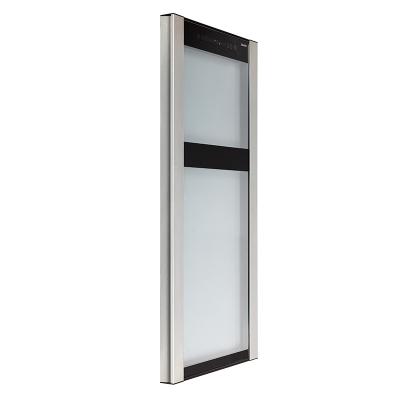 China Single-Temp Electric Heated Double Tempered Aluminum Frame Freezer Glazing Glass Door for sale