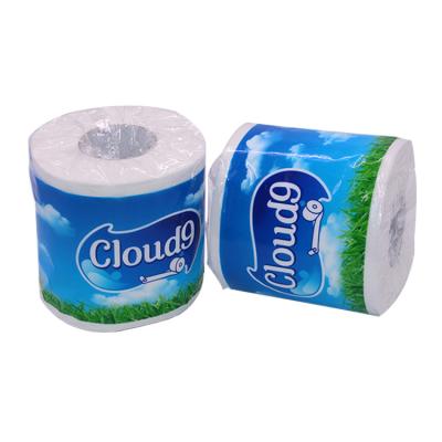 China Wash Piece 100% Recycle Pulp Tissue Roll White Paper Towel 2 Ply 300 Sheets Natural Custom Tissue Paper Embossing Toilet Paper for sale