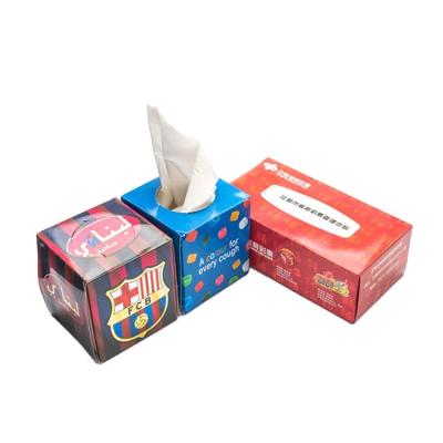 China Custom Healthy Material Box Tissue BNT 2 Ply Layer Cube Facial Tissue Box for sale