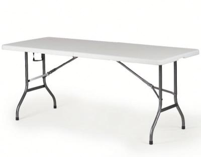 China Modern Hot Selling 6ft White Portable Plastic Fold In Half Table For Events for sale