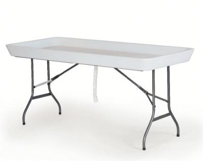 China Modern Hot Selling 6ft White Plastic Cooler Table For Camping for sale