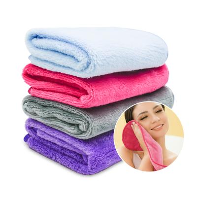 China Reusable Reusable Facial Washcloth Microfiber Washcloth Quick Drying Face Towels Skin Care Child Safe For Women for sale