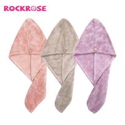 China Wholesale Custom Girl Coral Velvet Dry Hair Rockrose Fashion Turban QUICK DRY for sale