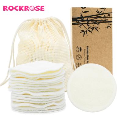 China Reusable Eco-friendly Bamboo Beauty Cosmetics Tools Rockrose Fiber Cleaning Pad Makeup Remover Pads for sale