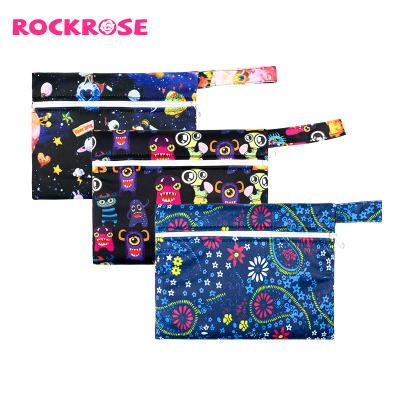 China Rockrose Waterproof Small Mini Wet Bag Reusable For Mom Cloth Sanitary Menstrual Maternity Pad Pad Cup Bib for sale