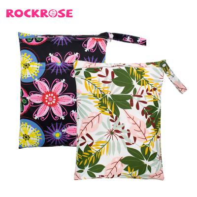 China Water Resistant Rockrose Wholesale Eco Waterproof Beach Bag Wet Gym Clothes Baby Changing Mat And Wet Bag for sale