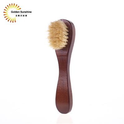 China Wooden Wooden Shoe Polish Broom Long Handle Shoe Brush Cleaning for sale