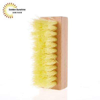 China Premium Wooden Shoe Brush With Plastic Hair Shoe Cleaning Brush for sale