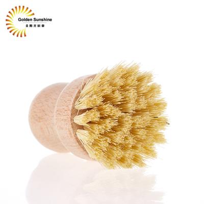 China Sustainable Shape Kitchen Dish Cleaning Brush Special Bamboo Dish Brush for sale