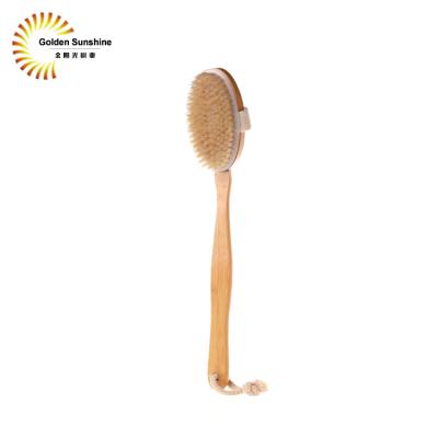 China Private Label Appearance Fashionable Bath Cleaning Brush Bamboo Bath Brush Long Handle for sale