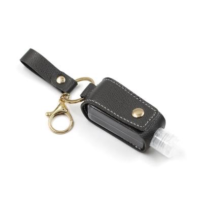 China Geniue Waist Key Holder Wash Hand Storage Leather Leather Key Chain Bag, Portable Pocket Alcohol Sanitizer Travel Holder PU Case Bag for sale