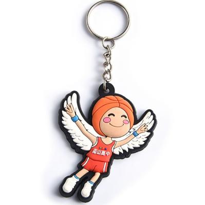 China Promotional Gift PVC Mini Air Cartoon Anime Sports Rubber Keychains For Gifts Souvenir Promotional Advertising,Silicone PVC Strap Wrist Keyring for sale