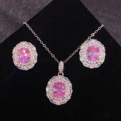 China Fashion TRENDY Luxury Jewelry Set For Women Bridal Earrings Ring Necklace Set For Ladies Party Elegant Gift , Zircon Stone AAA Wedding for sale