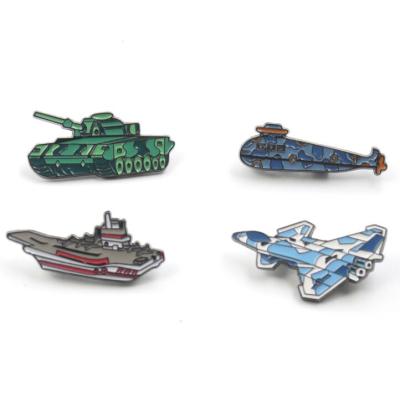 China Europe Military Fans Collect Pin Submersible Soft Enamel Vintage Aircraft Carrier Fighter Hard Enamel for sale