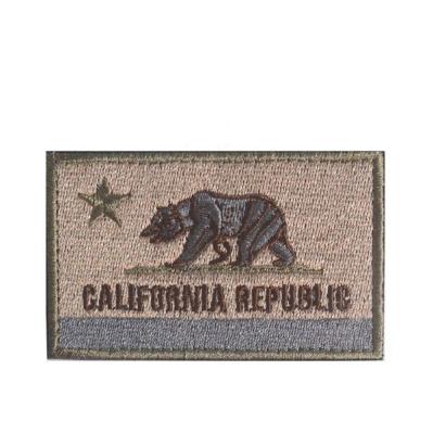 China 3D California Republic Embroidery Emblem, Punisher Armband Embroidered Patch for sale