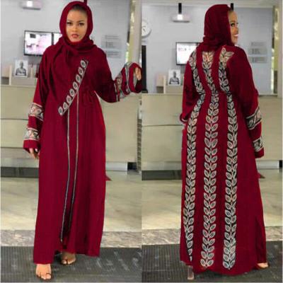 China Seefoun OEM Women Bangladesh Hijab Abayas Muslim Dubai Kaftan Long Dress Plus Size Muslim Boubou Modest Clothing G1077 for sale