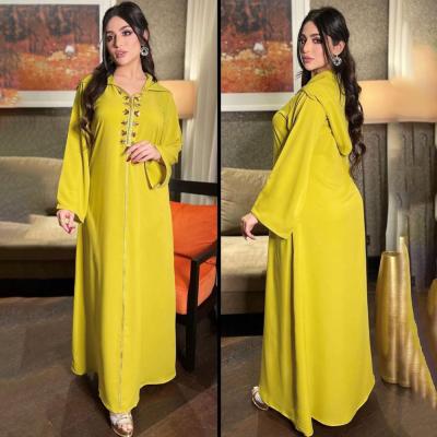 China Luxury Muslim Dress OEM Abaya Dubai Turkey Modest Muslimah Styling Seefoun Women Elegant Lady Moroccan Hooded Muslim Kaftan Muslim Dress for sale