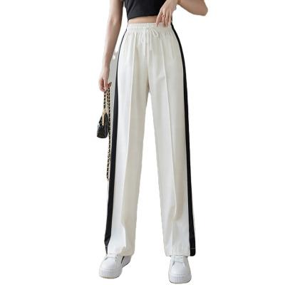 China Seefoun Anti-Wrinkle Casual Elastic Drawstring Women's Women's 9 Inch Wide Leg Pants Waist Pants for sale