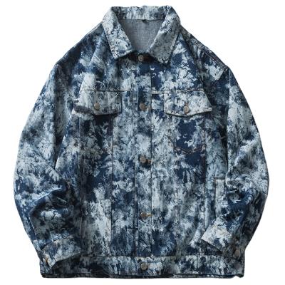 China OEM Seefoun Dye Tie Hip Hop Streetwear Denim Jacket Retro Vintage Denim Jacket Women Autumn Casual Women's Winter Leather Jackets for sale