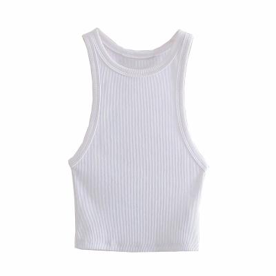 China O Neck Vest T-shirt Summer Fashion High Street Vintage Viable Casual Vest For Female Tops Female Women's Solid Color Vests Vests for sale