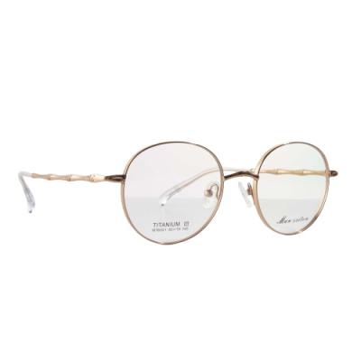 China Hot popular memory glass wear-resistant pure titanium frame half rim myopia glass optical frames for sale