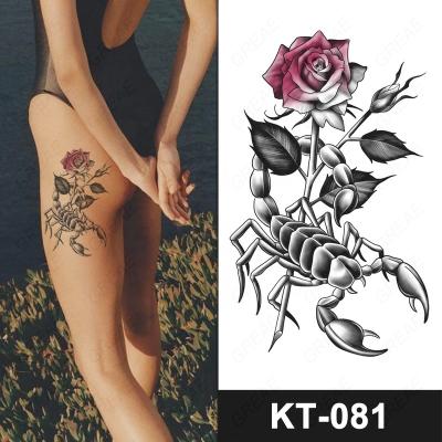 China Custom And Wholesale Waterproof High Quality Sexy Temporary Flower Tattoo Sticker Skin Safe Women Temporary Tattoo Sticker for sale