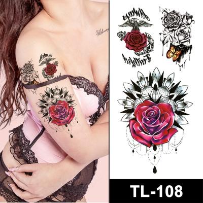 China New Colored Different Patterns Temporary Waterproof Women Temporary Fake Sexy Body Art Tattoo for sale