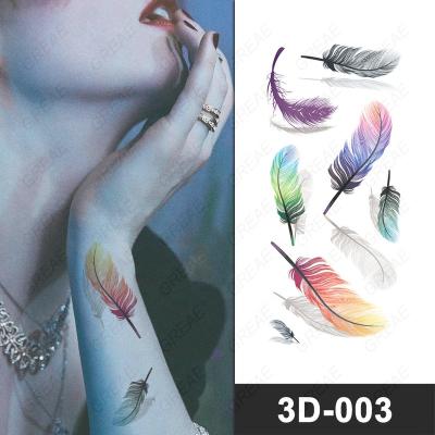 China High Quality Temporary Body Art Temporary 3D Tattoo Sticker for sale