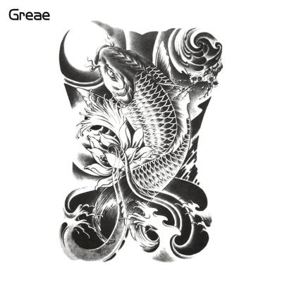 China Temporary Hot Sale Fish Body Art Makeup Men Temporary Tatoo Sticker For Back for sale