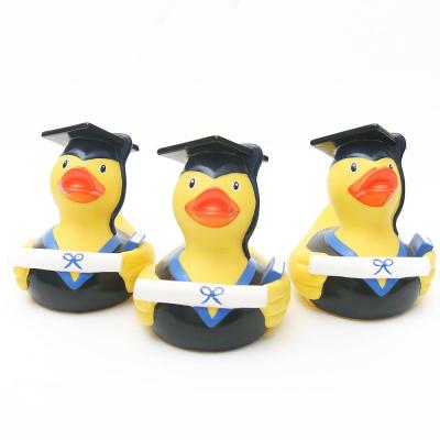 China Bath Toy Yellow Doctor Duck Rubber Plastic Custom Design Bath Duck for sale