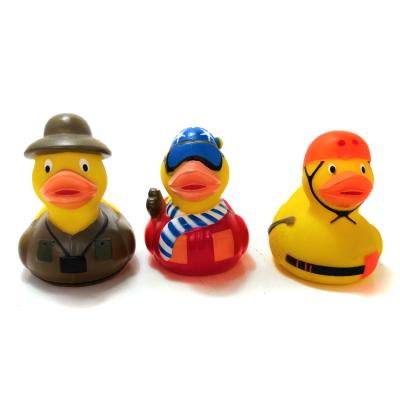 China Bath Toy Profession Novelty Rubber Duck With Sunglasses Police Duck Shower for sale