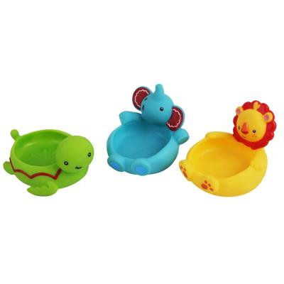 China Modern Floating Cute Toy Rubber Bathtub Frog Duck Hippo Animal Soap Dish for sale