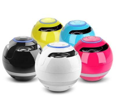 China Mini High Sound Quality Mini Small Wireless Portable Round Led Lightweight Speaker for sale