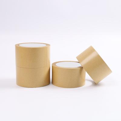 China Eco Friendly Waterproof No Pe Coated Logo Printed Tape Programmable Reinforced Self Adhesive Bonded Paper Tape Kraft Paper For Cardboard Sealing for sale