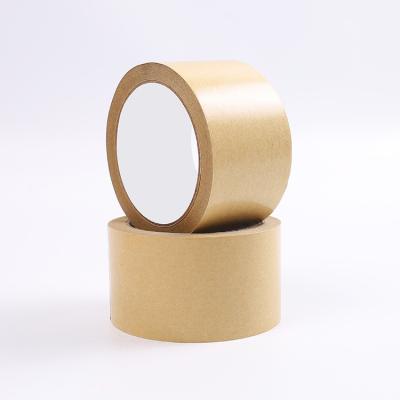 China Eco Friendly Custom Printing Waterproof With Water Activated Logo Packing Brown Self Adhesive Bonded Paper Tape Reinforced Kraft for sale