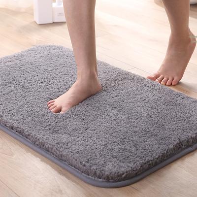 China High Plush Home Washable Thicken Mats Foot Mat Simple Kitchen Bathroom Door Mat Bathroom Anti Slip Absorbent Door Covers for sale