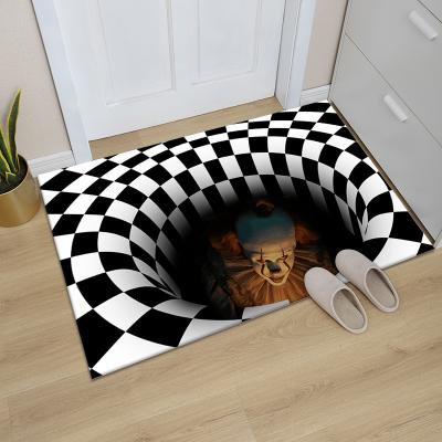 China Factory Wholesale Geometric Clown Trap Vision Carpet Living Room Bedroom 3D Illusion Floor Rug Blanket Rug Washable for sale