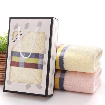 China Viable Wholesale Customized Logo Cotton Face Towel Gift 100% Absorbent Towel Set In Gift Box for sale