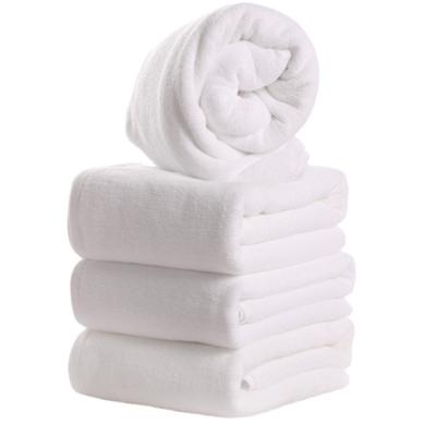 China Custom Logo 100%Cotton Hypoallergenic Soft White Hotel Bath Towel Thickened Absorbent Hotel Bath Towel Square Towel for sale