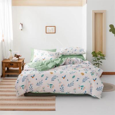 China Wholesale Nondisposable Premium Soft Printed Full Twin King Queen Size 4 Piece Cotton Comforter Sheet Set Sheet Bedding Set for sale