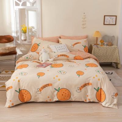 China Wholesale Full Queen Nondisposable Twin King Size 100%cotton Printed 4 Piece Bedding Set Comforter Cover Sheet Set for sale