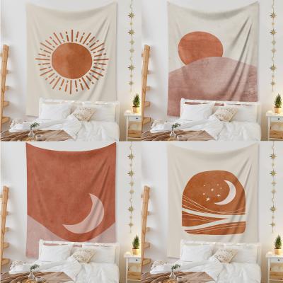 China Custom Decoraion Nordic Beautiful Sun Moon Hangings Modern Home Tapestry for sale