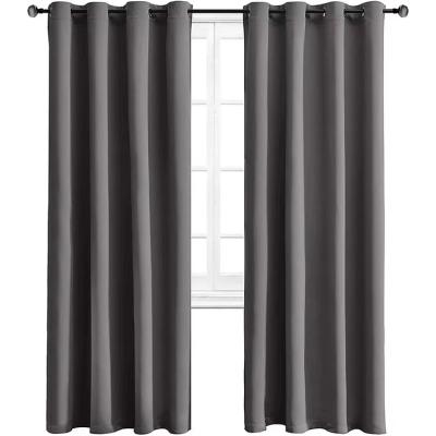 China Hot Selling Home Curtains Blackout Decoration Blackout Solid Color Blackout Curtains Ready Made Blackout Curtains for sale