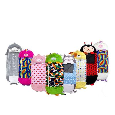 China Breathable Newborn Baby And Kids Autumn And Winter Cartoon Animal Coral Fleece Cocoon Warm Sleeping Bag With Pillow for sale