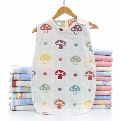 China Factory Direct Sale Pure Organic Cotton Gauze Baby Kids Sleeping Bag Breathable Six-Layer for sale